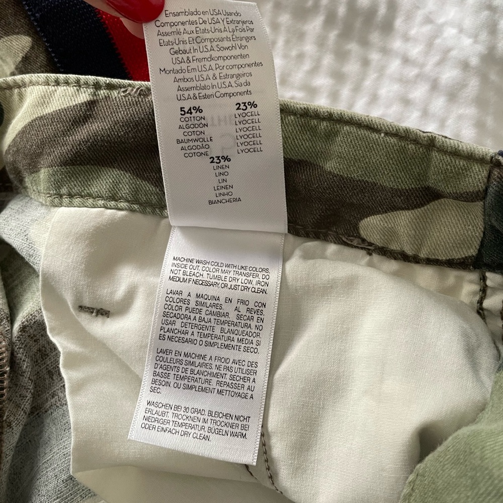 Mother Linen Blend Camo Stripe Joggers - Picture 14 of 16